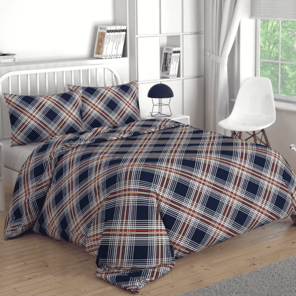 Elegant Kareli Konfor Nevresim Takımı