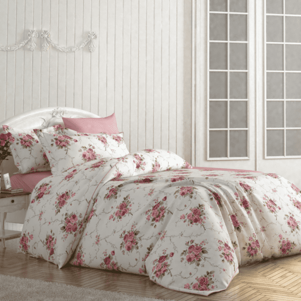 Retro Çiçek Şıklığı Nevresim Takımı